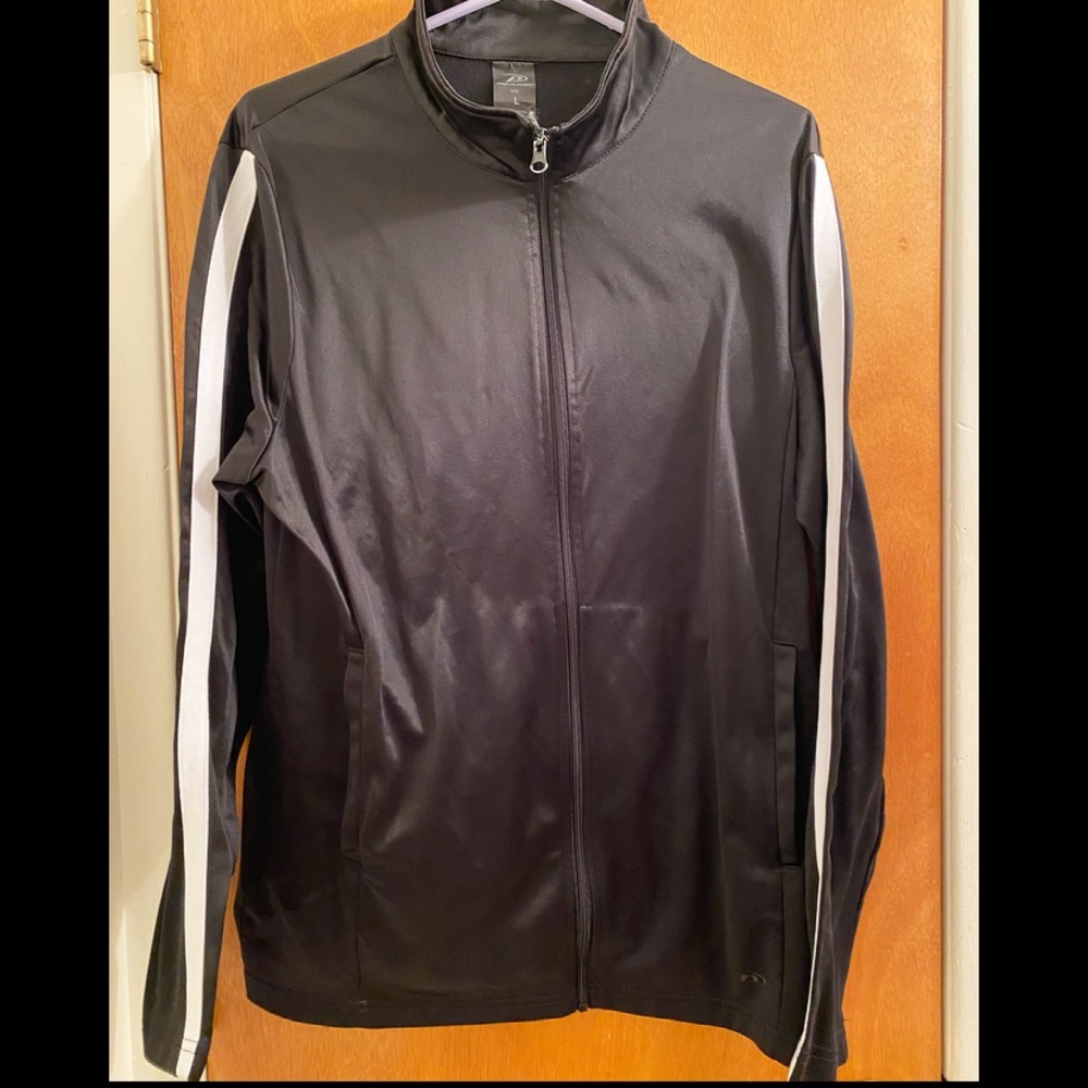 Pro Player Black w/ White Stripes On Sleeves Sweat Jacket